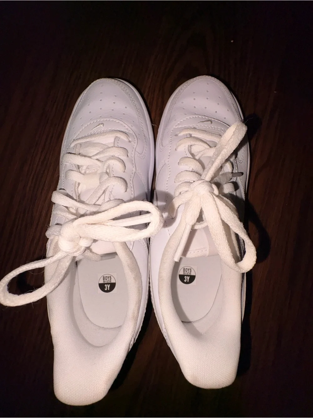 Nike Kids White Low-Top Sneakers - Air Force 1 Classic Lace-Up
